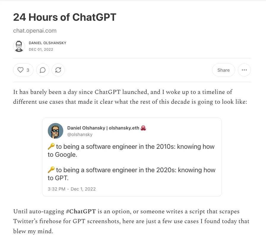 24 hours of chatgpt
