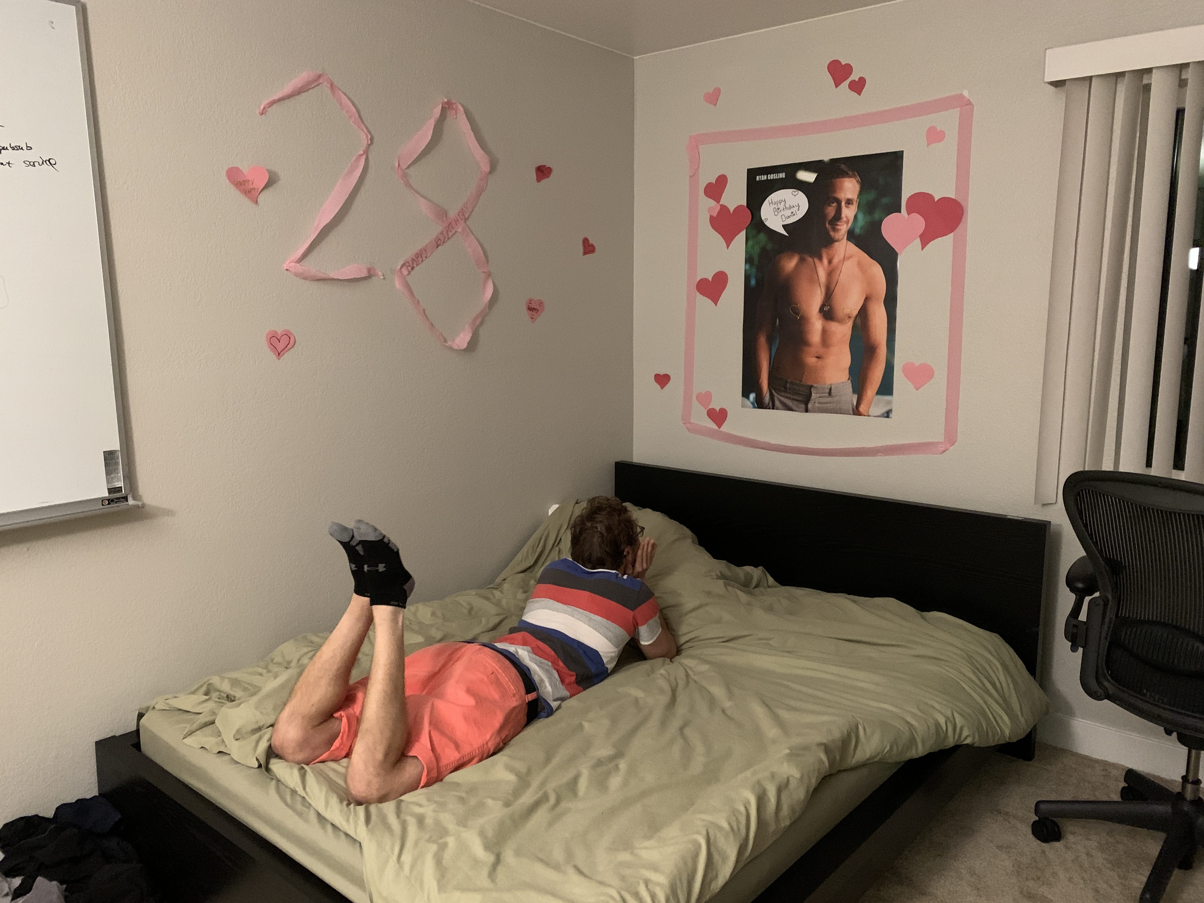 28 - Getting a Ryan Gosling poster as a birthday present
