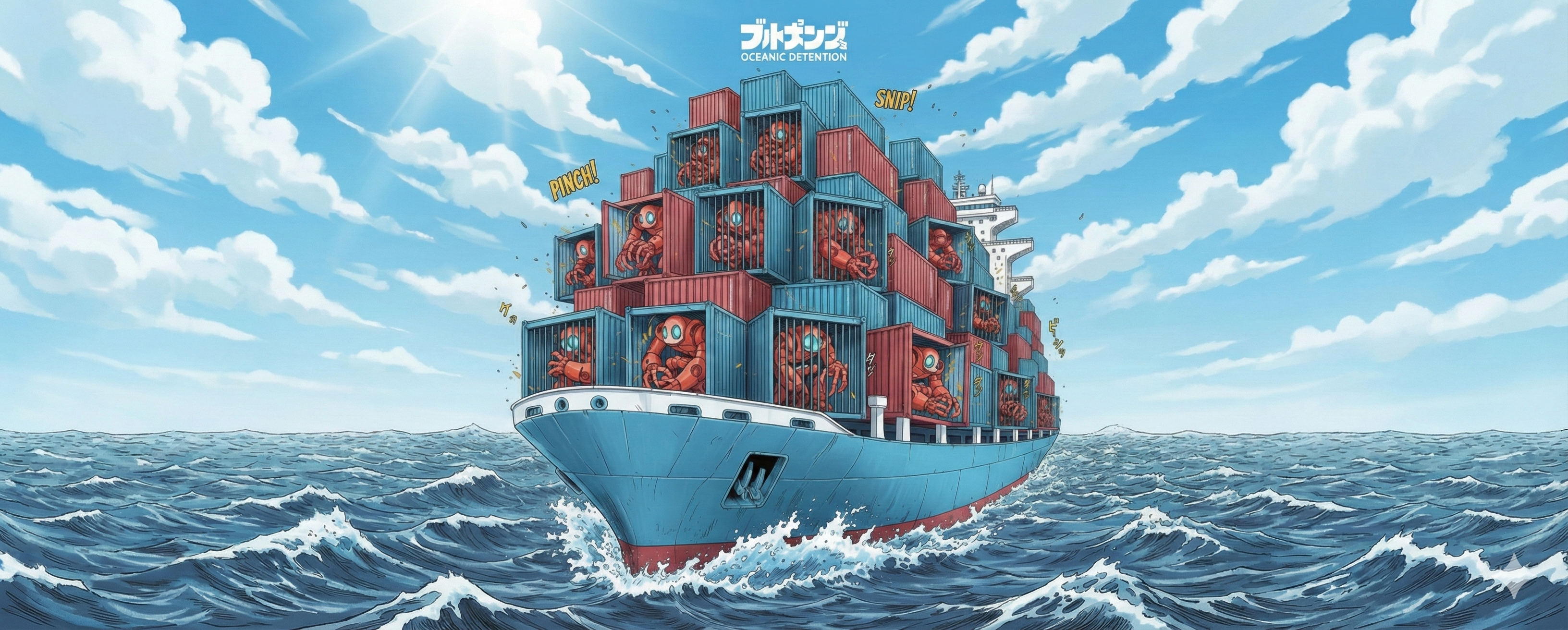 ClawDock - Lobsters in Docker containers on a cargo ship